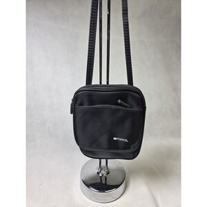 GForce Black Crossbody Bag Compact Travel Shoulder Bag Adjustable Strap